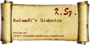 Kalamár Szabolcs névjegykártya