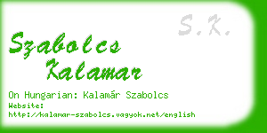 szabolcs kalamar business card